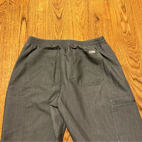 Figs Gray Uniform Medical Nurse Drawstring Back elastic waist Pants size small - Picture 2 of 11
